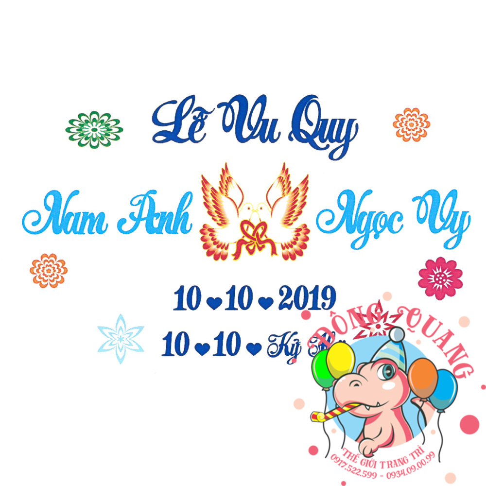 Chữ cưới xốp (mẫu 39)