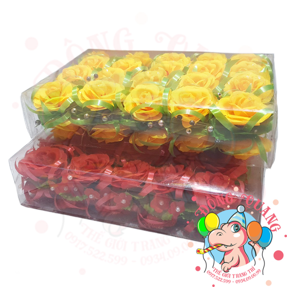 Hoa hồng cưới cài áo loại nhỏ