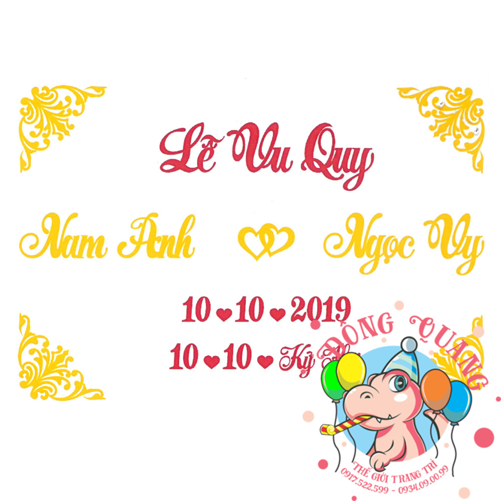 Chữ cưới xốp (mẫu 40)