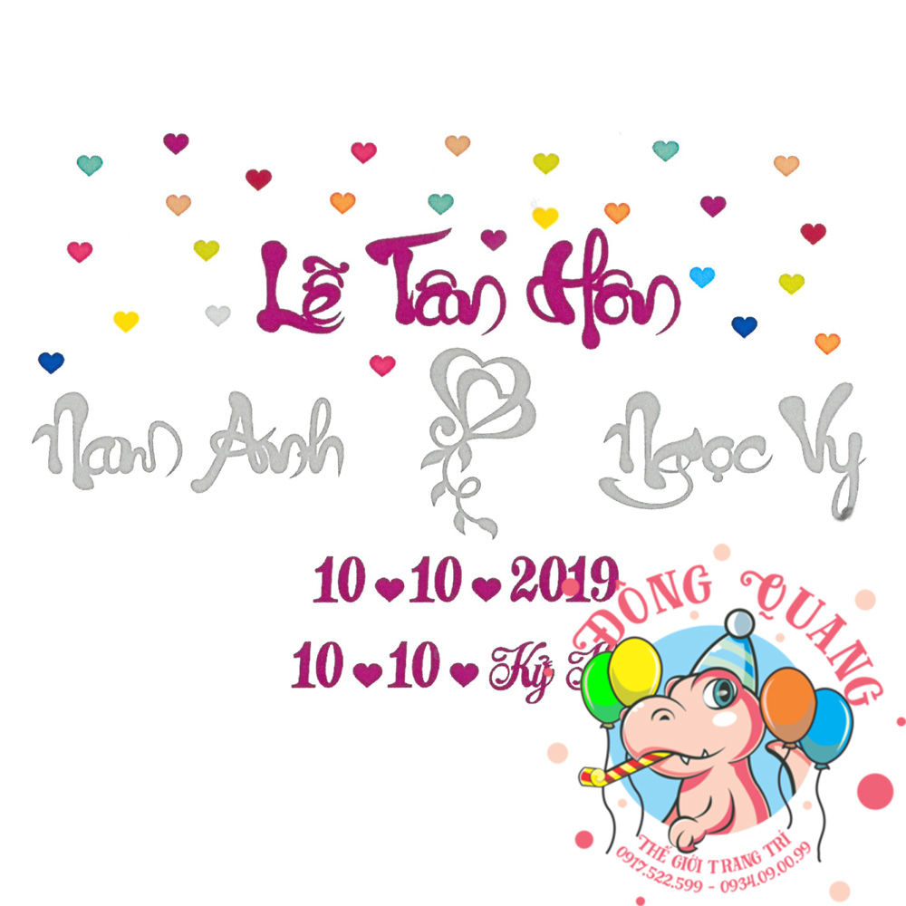 Chữ cưới xốp (mẫu 50)