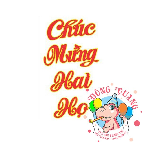 Chữ chúc mừng hai họ xốp Chữ chúc mừng hai họ xốp