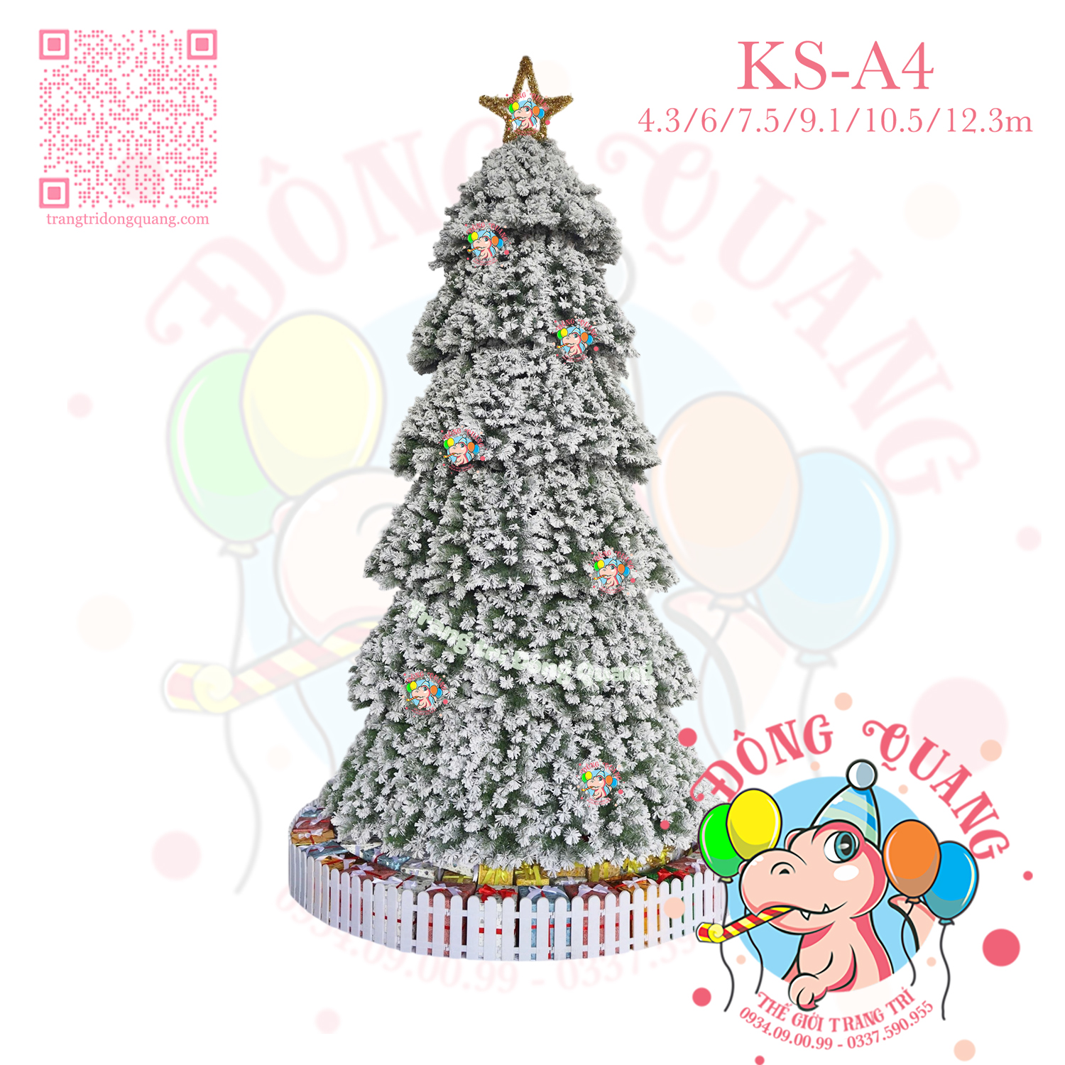 Cây thông khổng lồ phủ tuyết A4