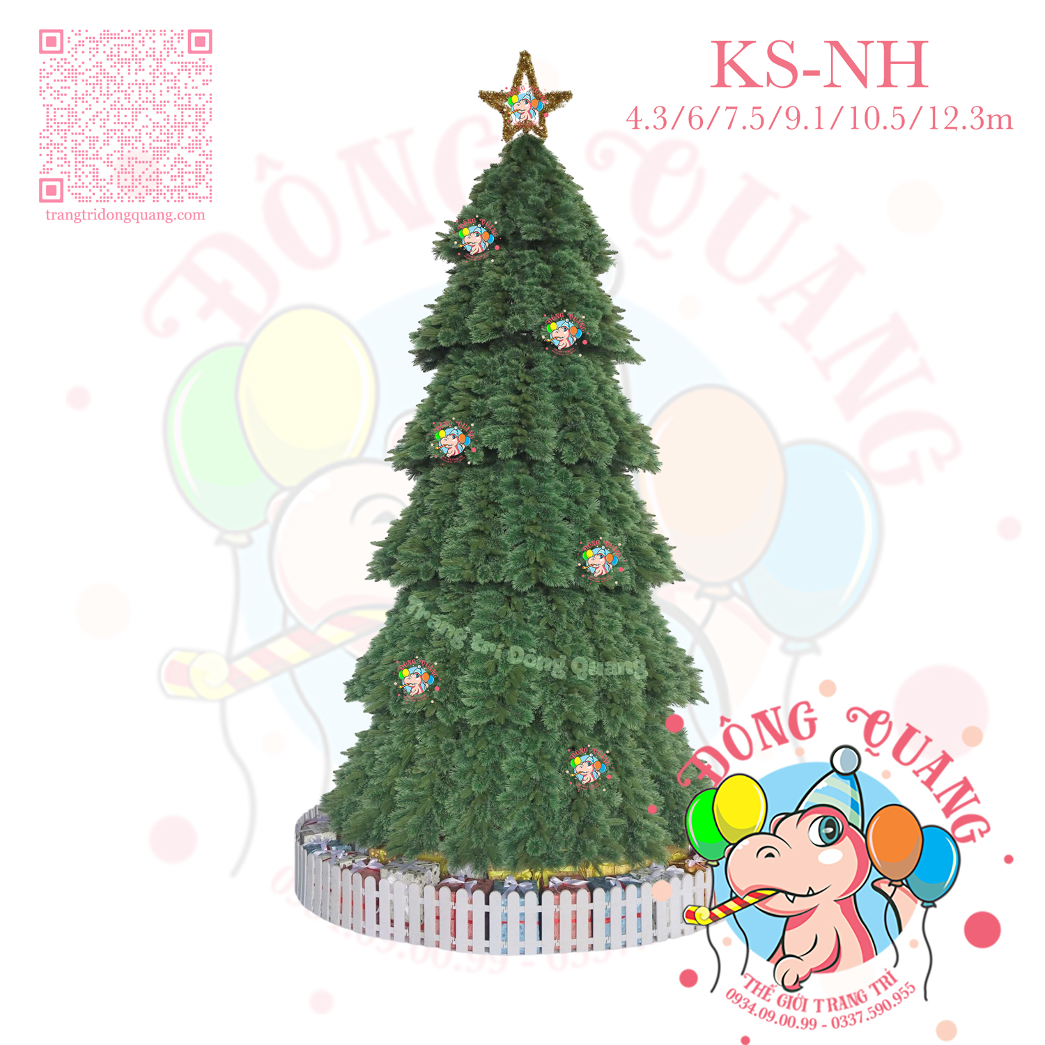 Cây thông khổng lồ 2 loại lá PE, cước nở hoa