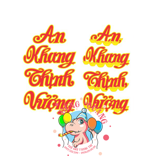Chữ Tết xốp - An khang thịnh vượng