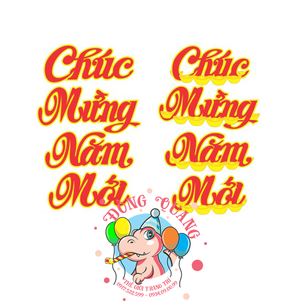 Chữ Tết xốp - Chúc mừng năm mới