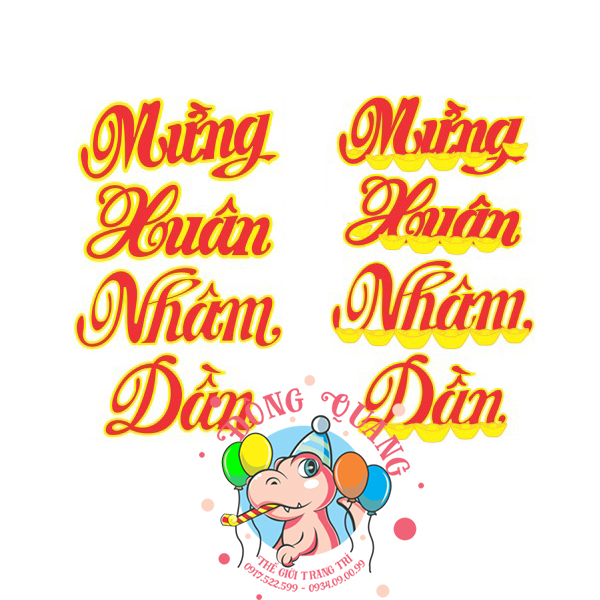 Chữ Tết xốp - Mừng xuân Nhâm Dần