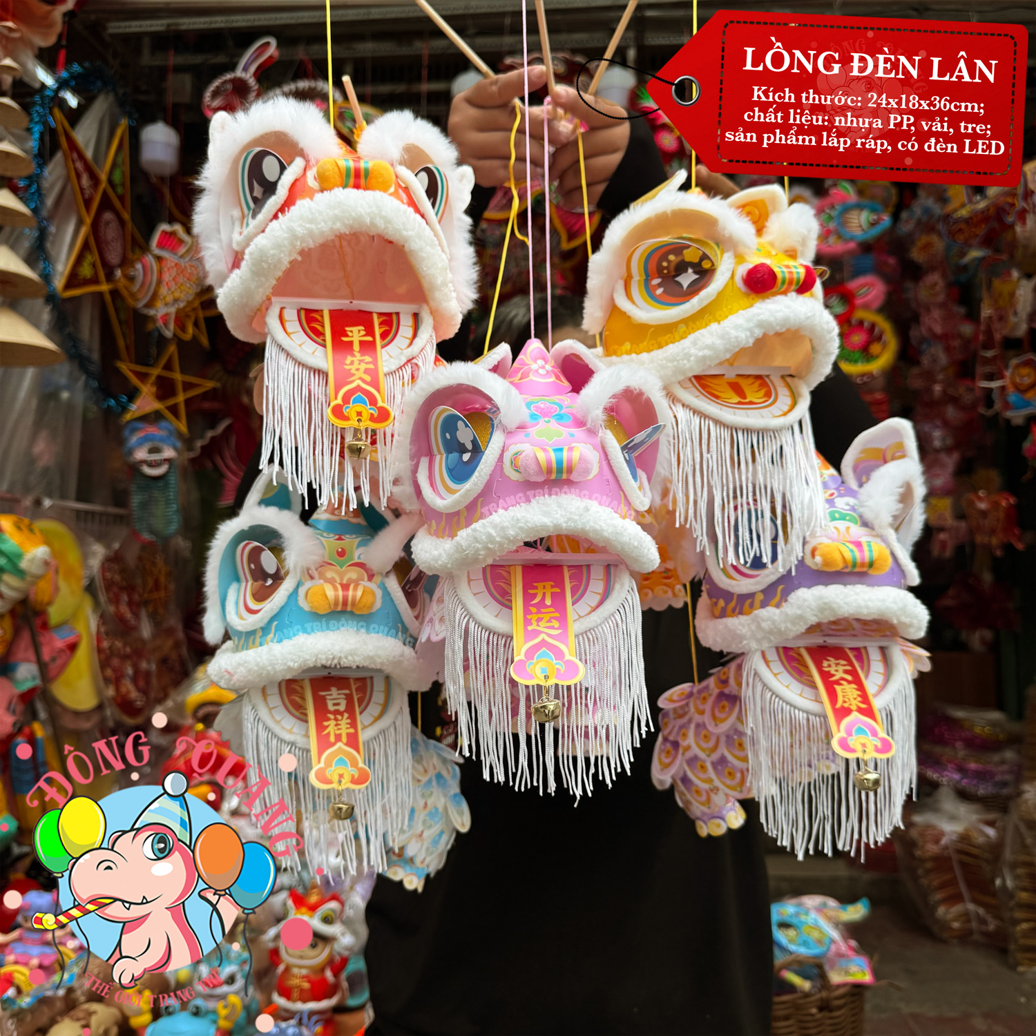 Lồng Đèn Lân Sư Nhựa Lắp Ráp