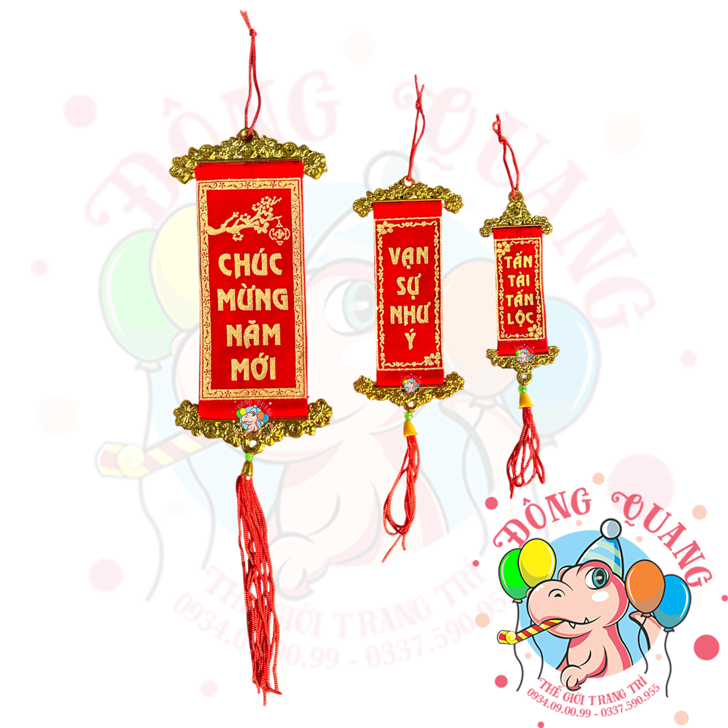 Liễn treo Tết 4-6-8cm