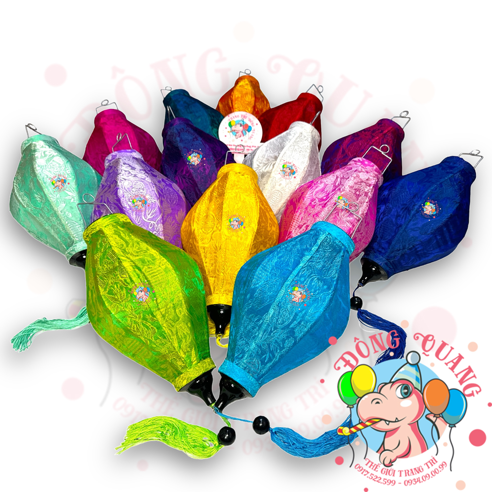 Lồng đèn Hội An vải gấm - dáng na