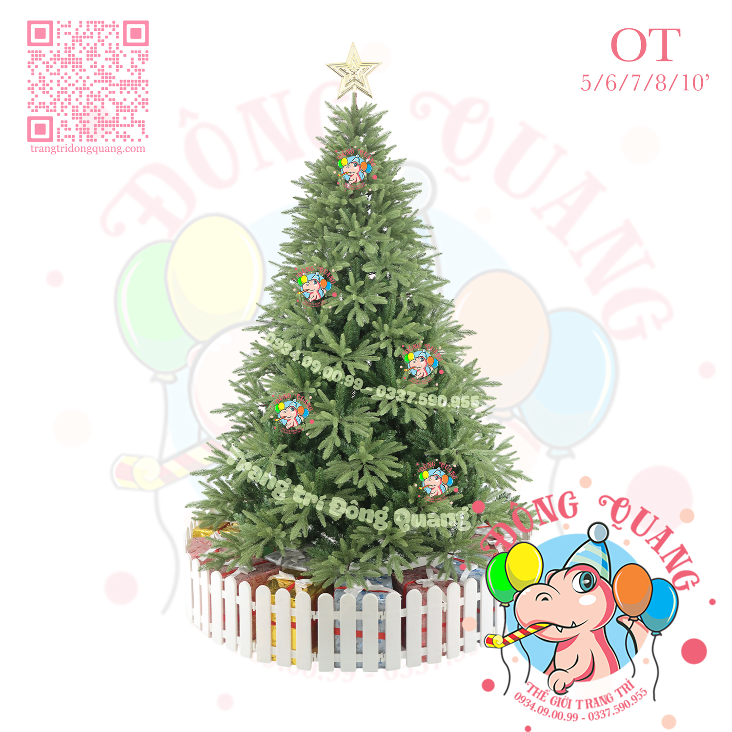 Cây thông 3 loại lá PE (cành tự động xoè)