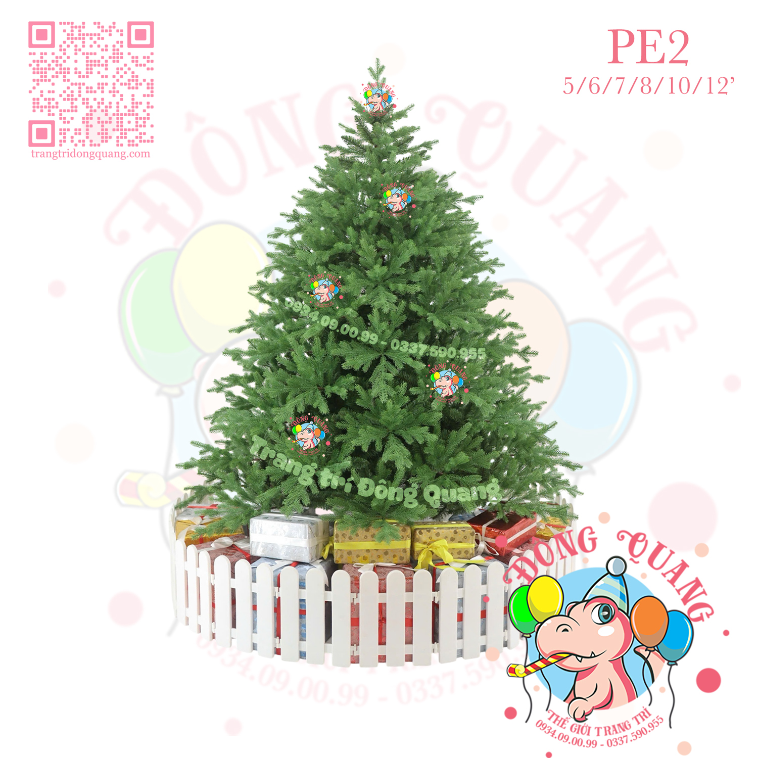 Cây thông PE (cành tự động xoè)