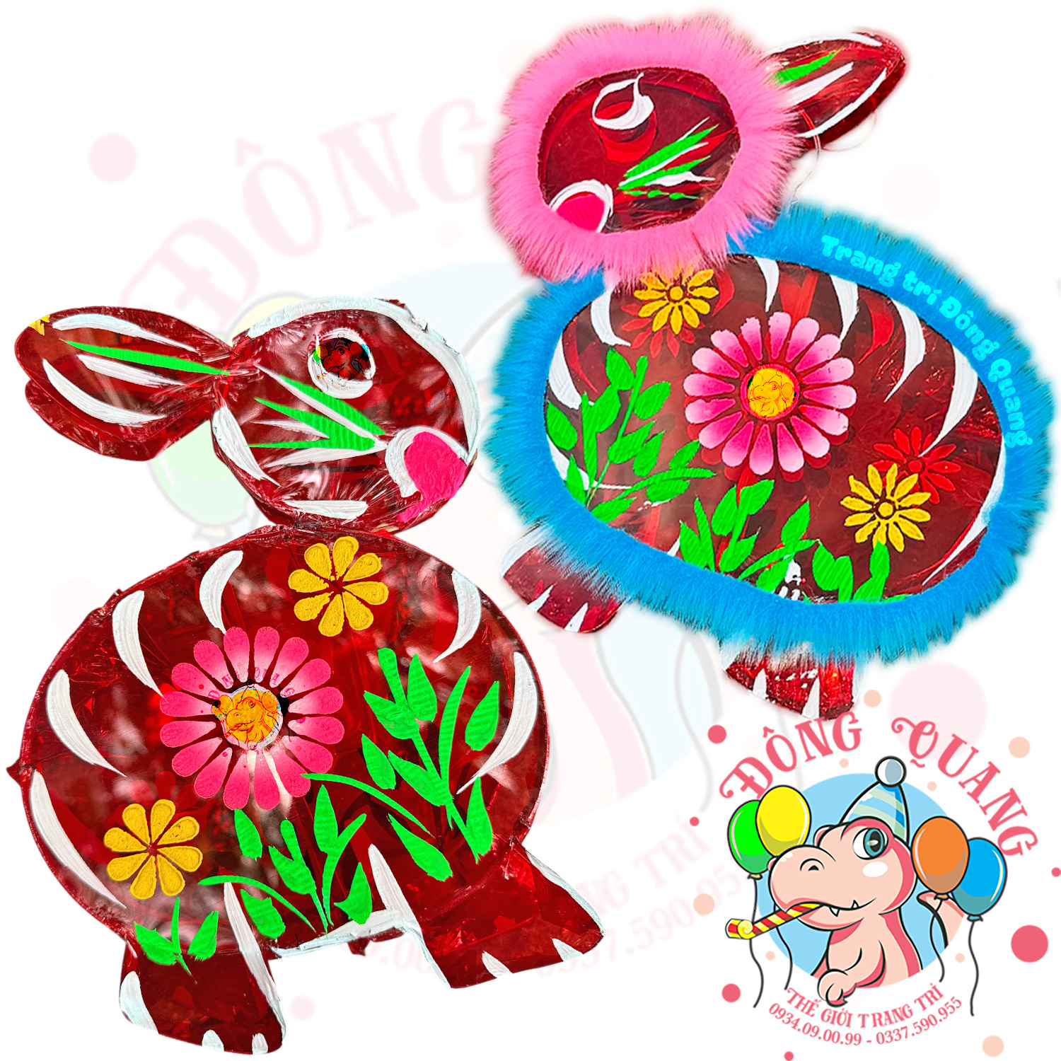 Đèn Trung thu Thỏ giấy kiếng