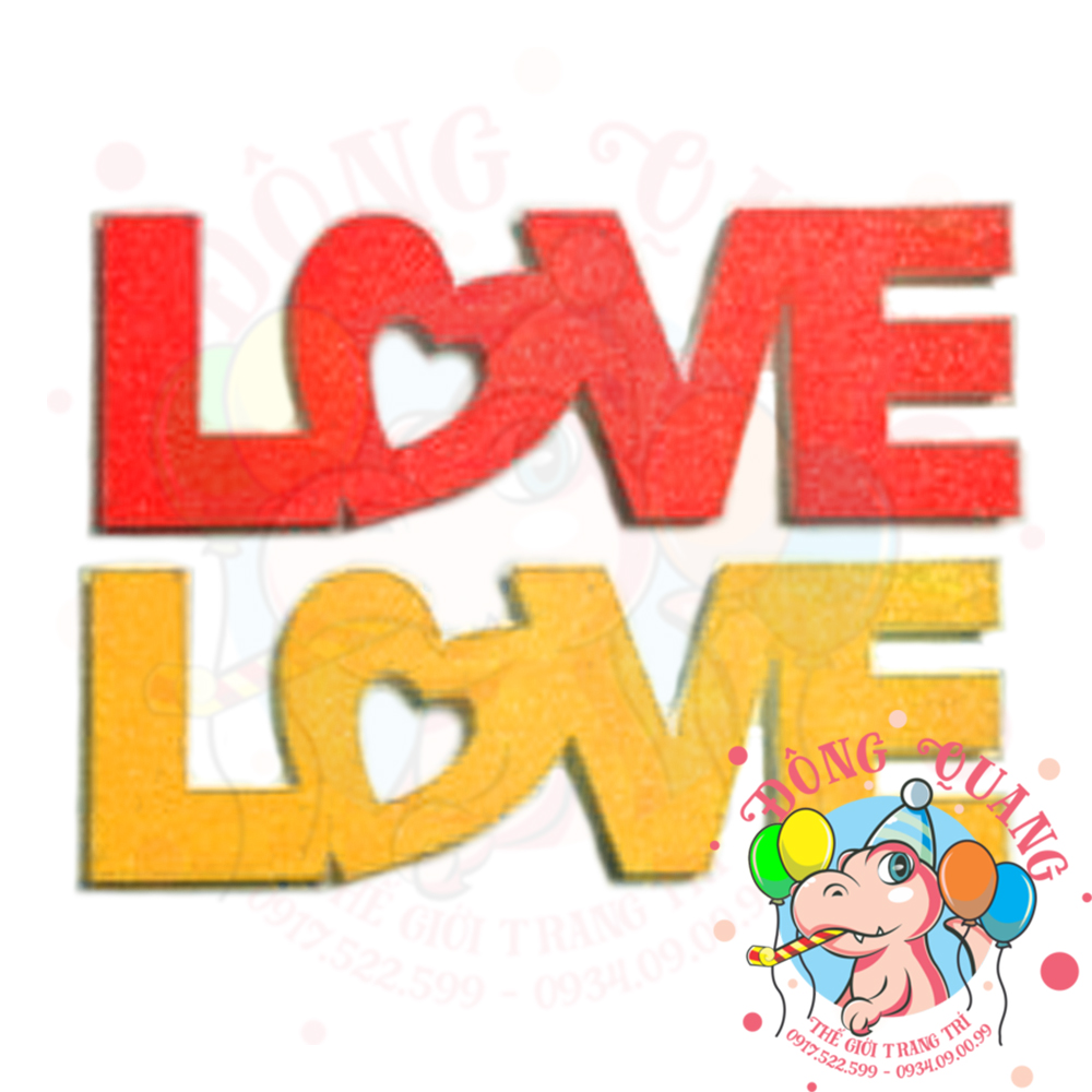 Chữ Love xốp (2 màu)