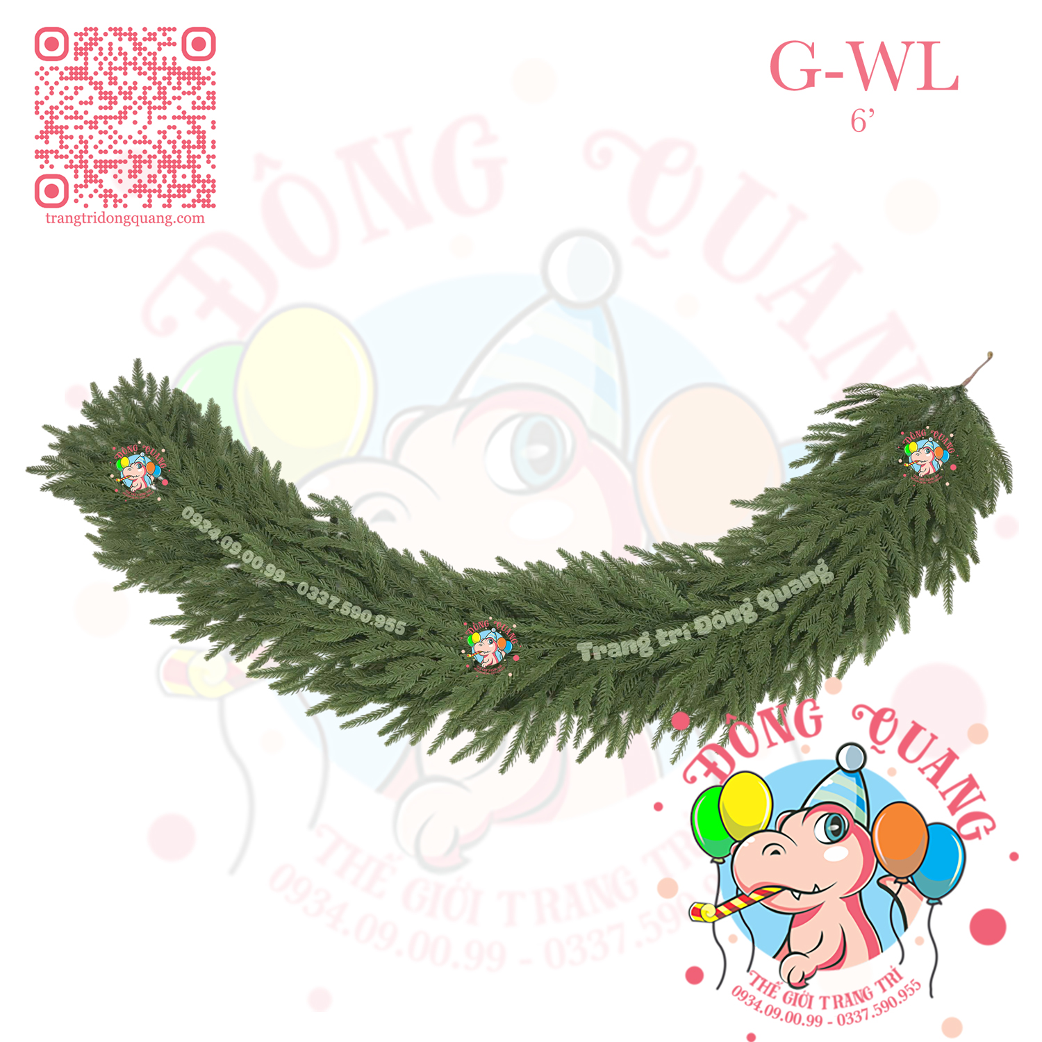 Dây trang trí lá PE rủ (G6-WL)