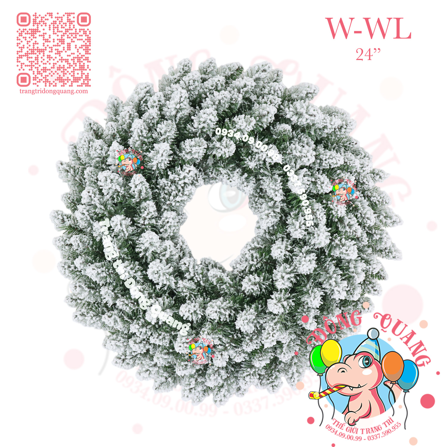 Vòng hoa đầu nhọn phủ tuyết (W-WL)