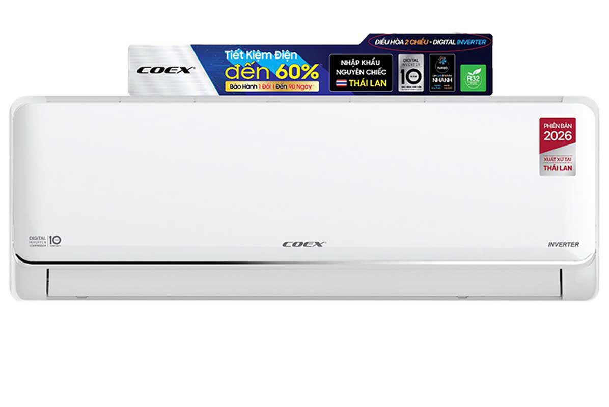 Điều hòa Coex 2 chiều Inverter 12000Btu/1Hp CA-12IN38HP