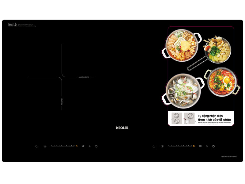Bếp từ đôi 2 vùng nấu Inverter Roler RIH-6117I