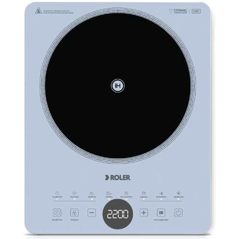 Bếp điện từ Roler RIC-6005BB (2000W - Kèm nồi lẩu 500g)