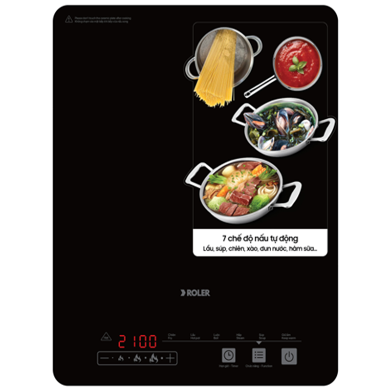 Bếp điện từ Roler RIC-6002 (2100W - Kèm nồi lẩu 520g)