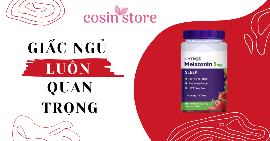 Sản phẩm kẹo ngủ melatonin Natrol 180 viên