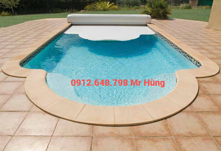 Tấm phủ hồ bơi tự động ( tấm phủ lamella)