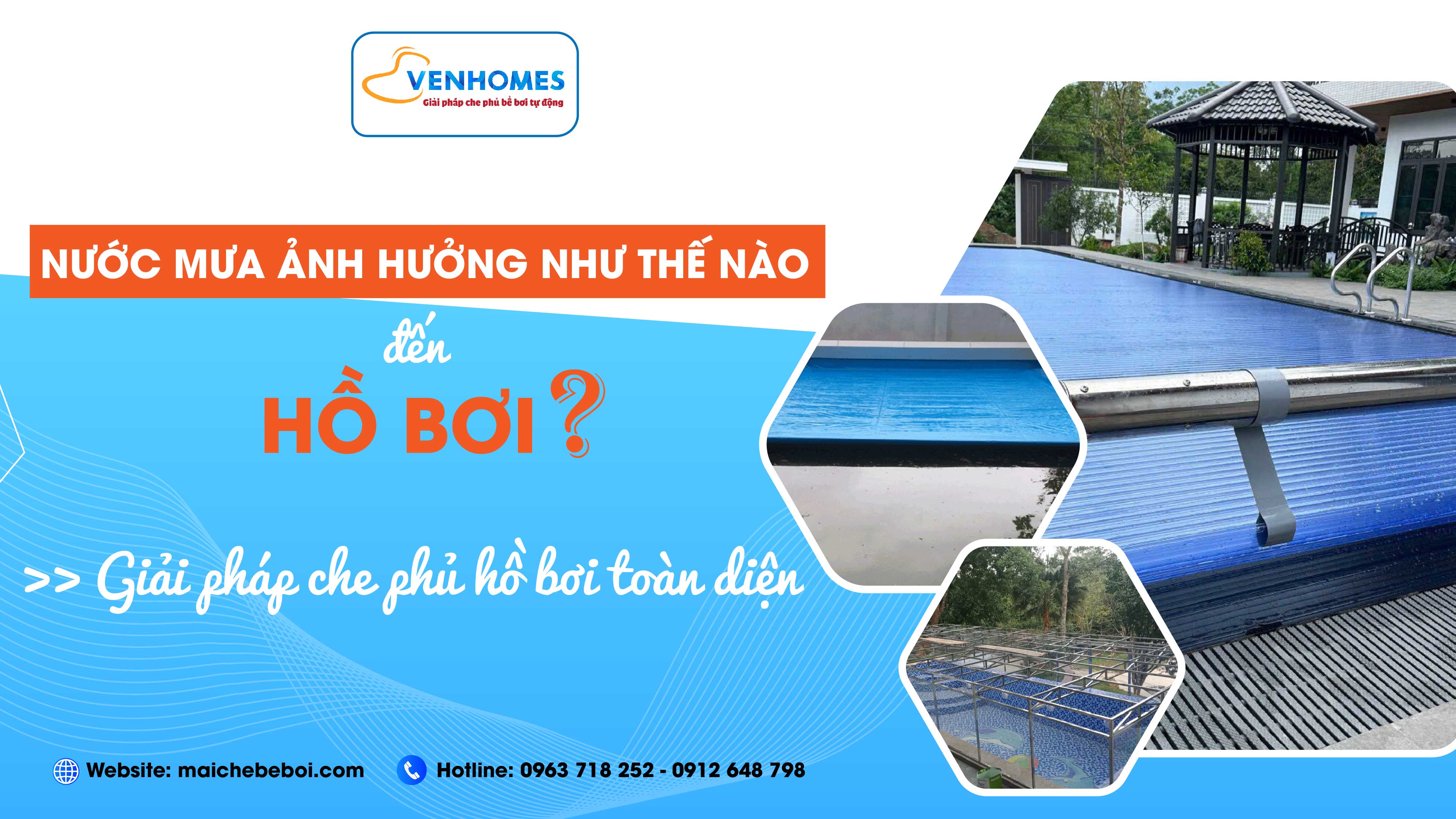 Nước mưa ảnh hưởng như thế nào đến hồ bơi?