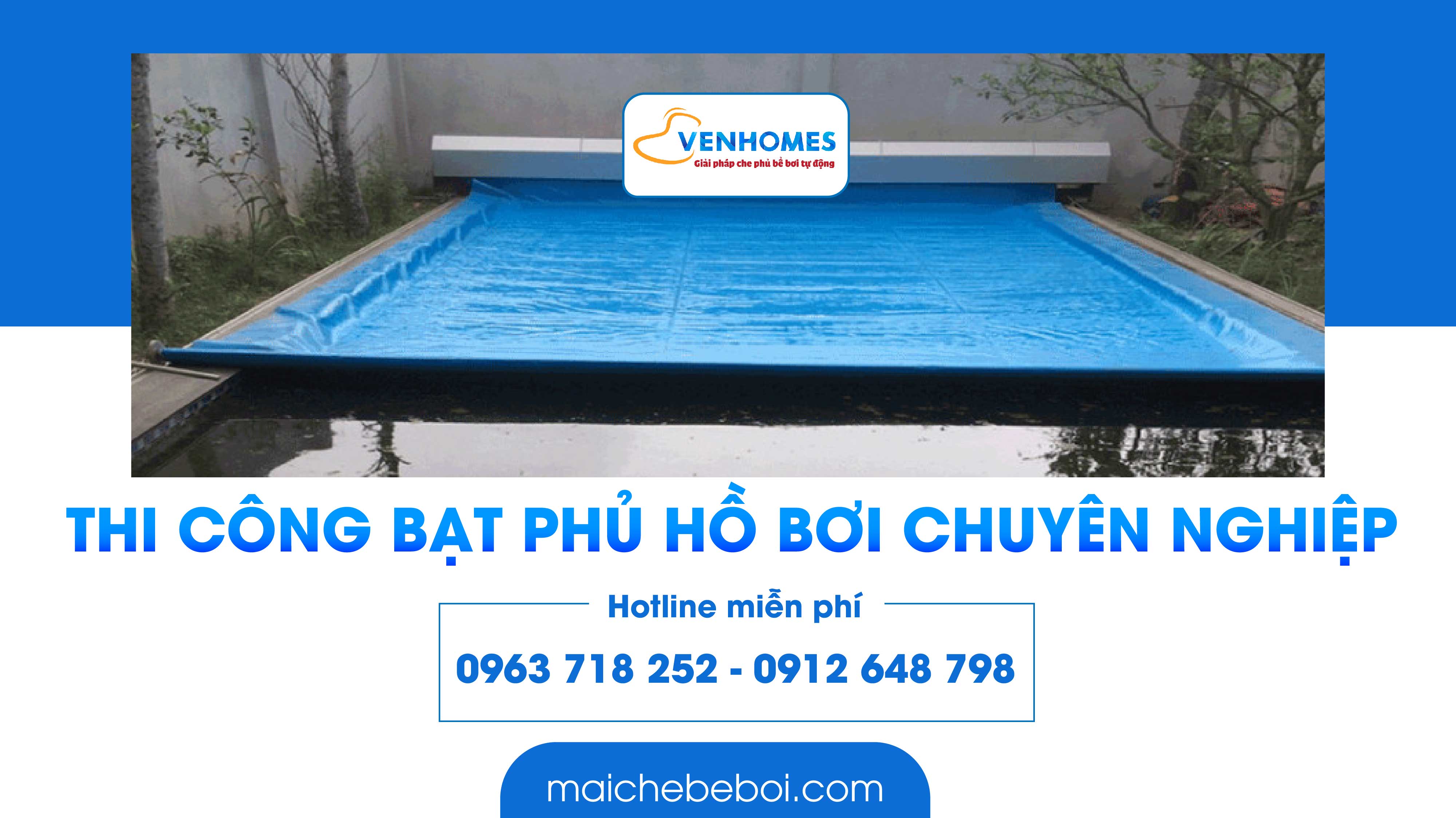 Thi công bạt phủ hồ bơi chuyên nghiệp