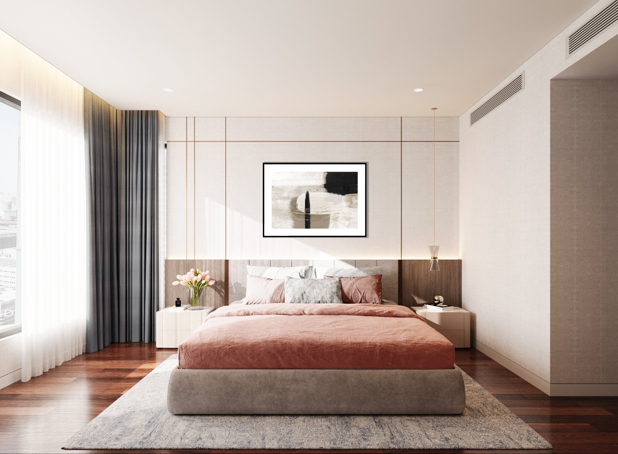 Góc làm việc hiện đại trong căn hộ nội thất Gaudi