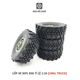 Bộ lốp xe tải quân sự lắp cho xe WPL, JJRC tỉ lệ 1:16
