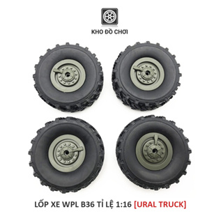 Bộ lốp xe tải quân sự lắp cho xe WPL, JJRC tỉ lệ 1:16