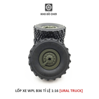 Bộ lốp xe tải quân sự lắp cho xe WPL, JJRC tỉ lệ 1:16