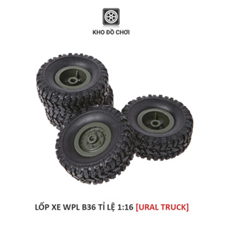 Bộ lốp xe tải quân sự lắp cho xe WPL, JJRC tỉ lệ 1:16