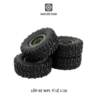 Bộ lốp xe tải quân sự lắp cho xe WPL, JJRC tỉ lệ 1:16