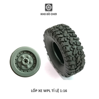 Bộ lốp xe tải quân sự lắp cho xe WPL, JJRC tỉ lệ 1:16