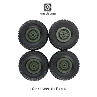 Bộ lốp xe tải quân sự lắp cho xe WPL, JJRC tỉ lệ 1:16