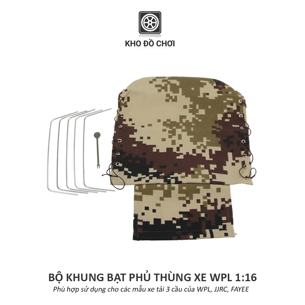 Bộ khung bạt phủ thùng xe WPL, JJRC tỉ lệ 1:16