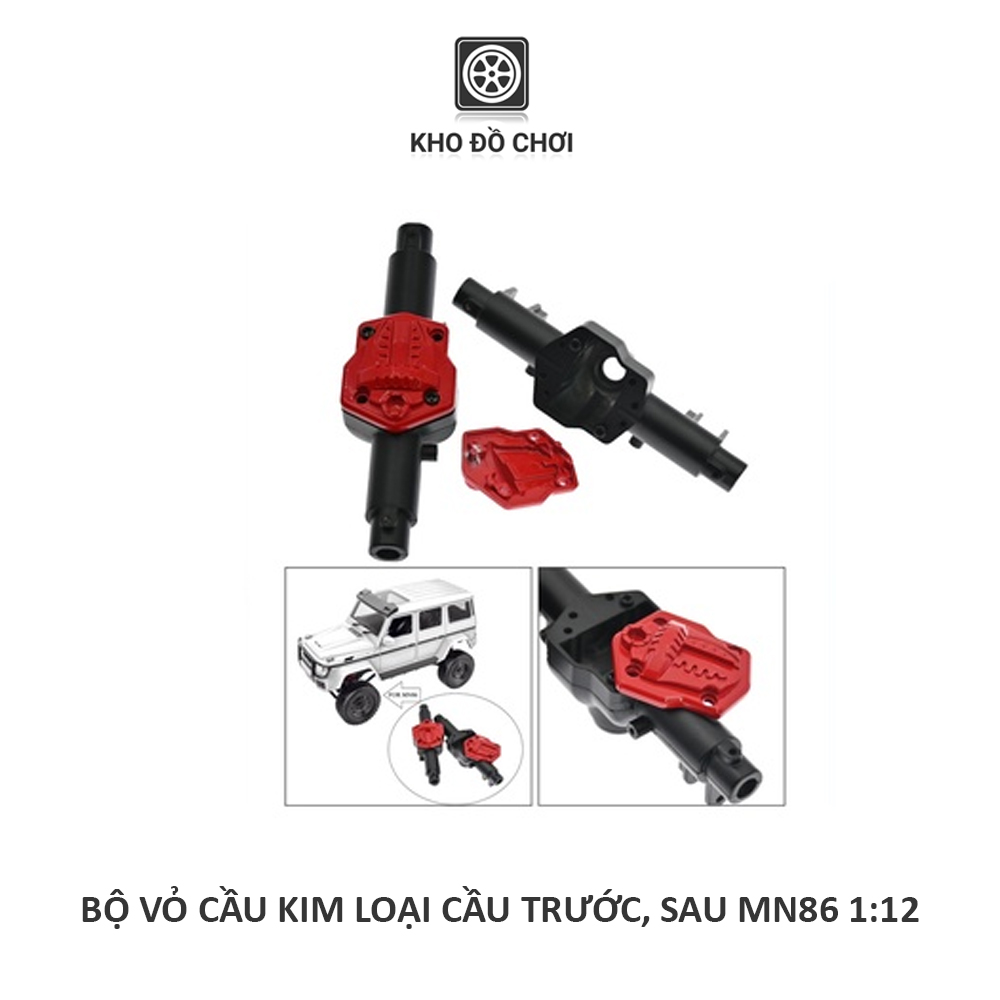 Bộ vỏ cầu kim loại cầu trước, cầu sau lắp xe MN86 tỉ lệ 1:12