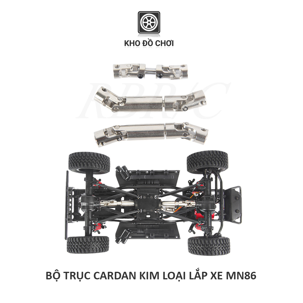 Bộ 3 trục cardan kim loại lắp cho xe MN86, MN128 tỉ lệ 1:12
