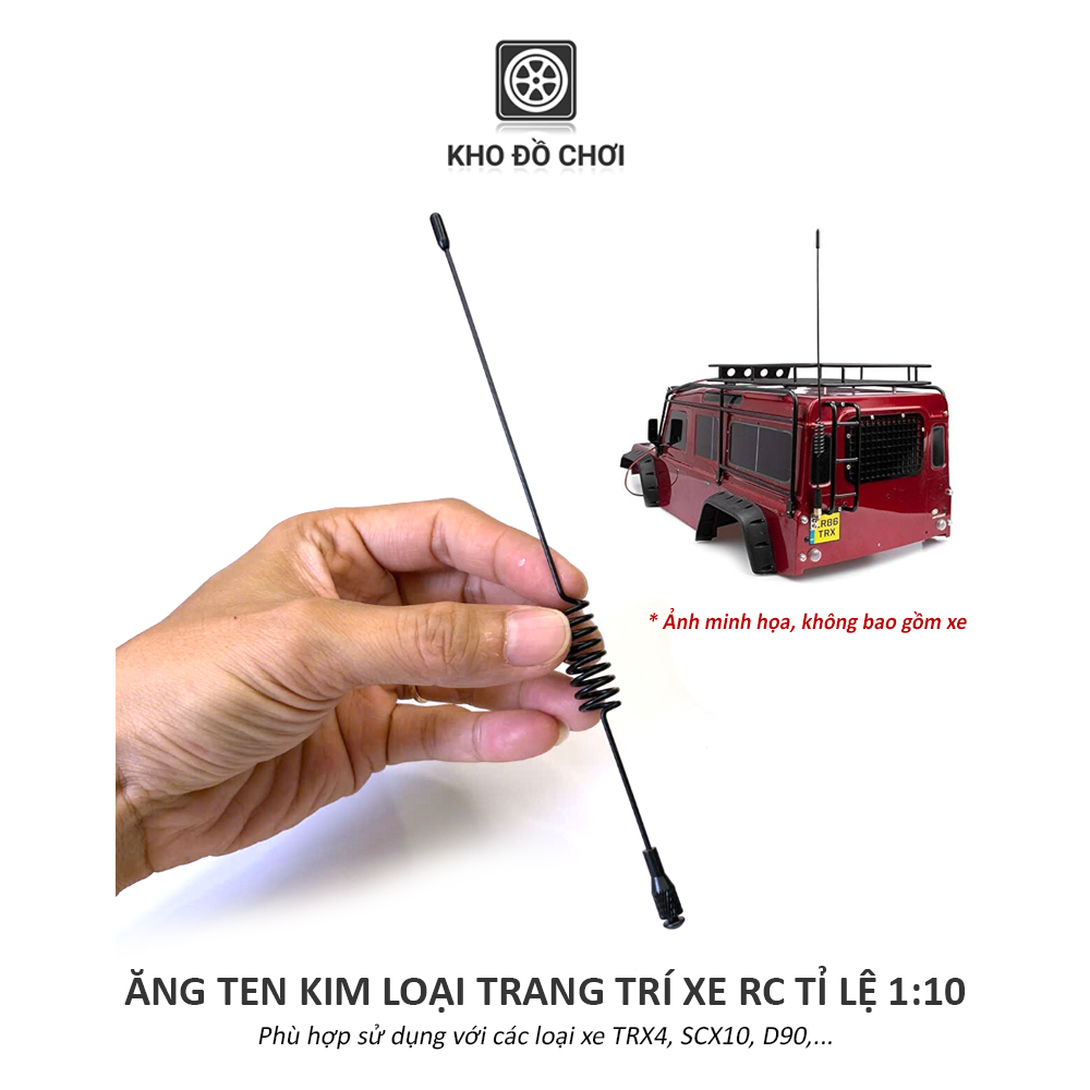 Phụ kiện trang trí ăng ten kim loại lắp xe RC tỉ lệ 1:10 - TRX4, SCX10, D90,...