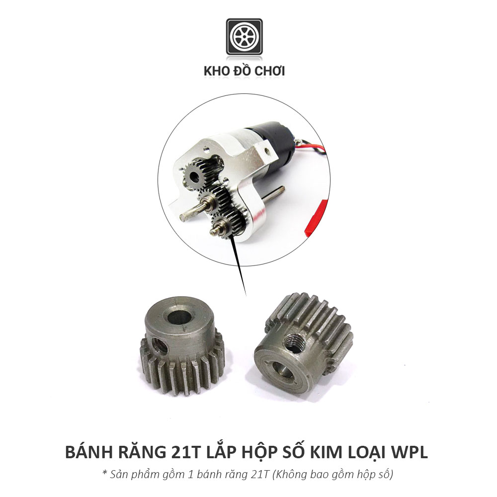 Bánh răng kim loại 21T lắp hộp số kim loại WPL tỉ lệ 1:16