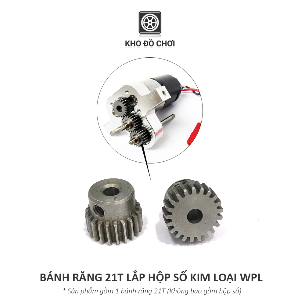 Bánh răng kim loại 21T lắp hộp số kim loại WPL tỉ lệ 1:16