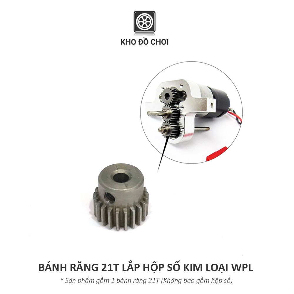 Bánh răng kim loại 21T lắp hộp số kim loại WPL tỉ lệ 1:16