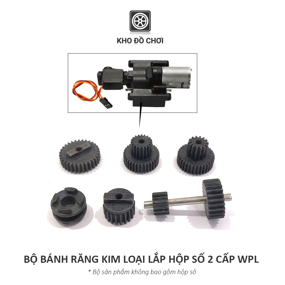 Bộ bánh răng kim loại nâng cấp cho hộp số 2 cấp WPL tỉ lệ 1:16