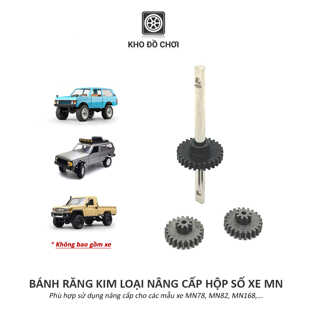Bộ bánh răng kim loại nâng cấp hộp số xe MN78, MN82, MN168 tỉ lệ 1:12