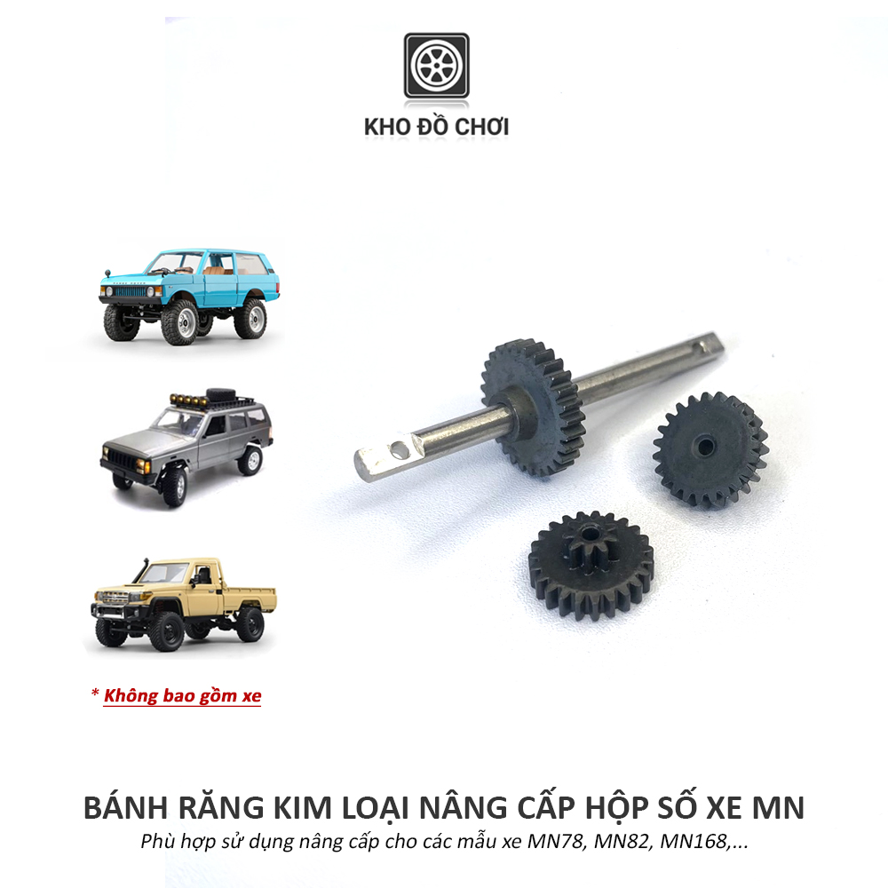 Bộ bánh răng kim loại nâng cấp hộp số xe MN78, MN82, MN168 tỉ lệ 1:12
