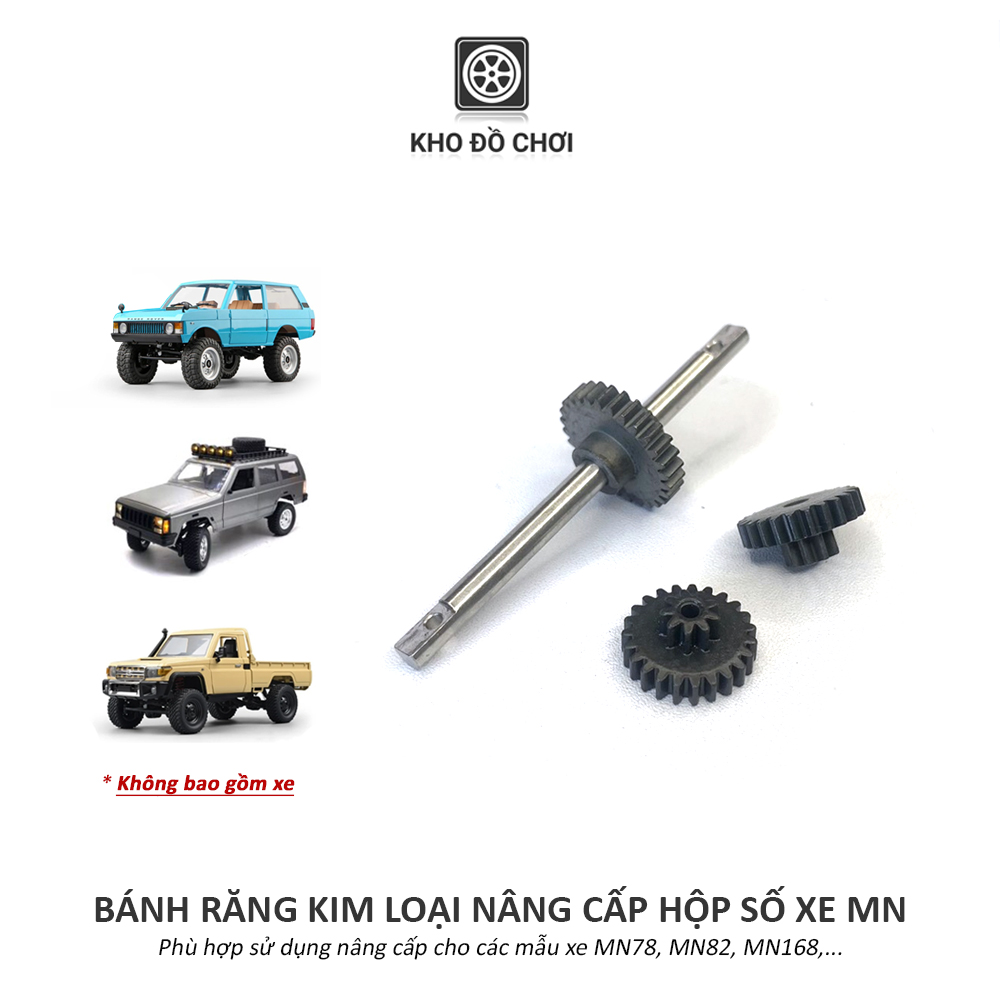 Bộ bánh răng kim loại nâng cấp hộp số xe MN78, MN82, MN168 tỉ lệ 1:12