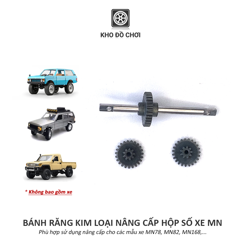 Bộ bánh răng kim loại nâng cấp hộp số xe MN78, MN82, MN168 tỉ lệ 1:12