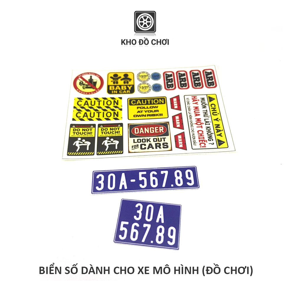 Mô hình biển số xe ô tô tỉ lệ 1:16, 1:12, 1:10 (Đồ chơi mô hình)