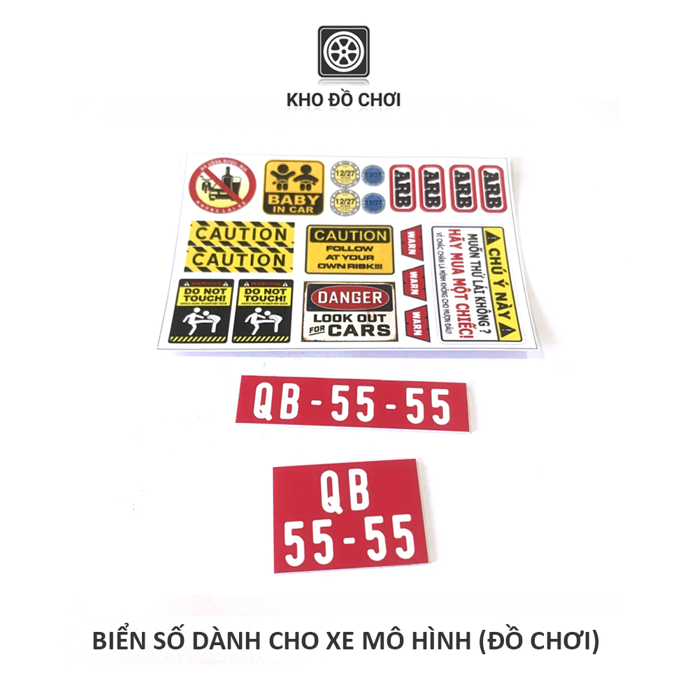 Mô hình biển số xe ô tô tỉ lệ 1:16, 1:12, 1:10 (Đồ chơi mô hình)