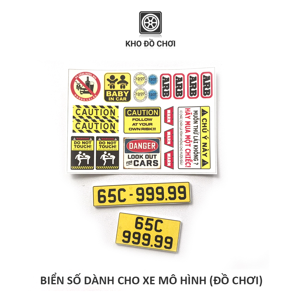 Mô hình biển số xe ô tô tỉ lệ 1:16, 1:12, 1:10 (Đồ chơi mô hình)